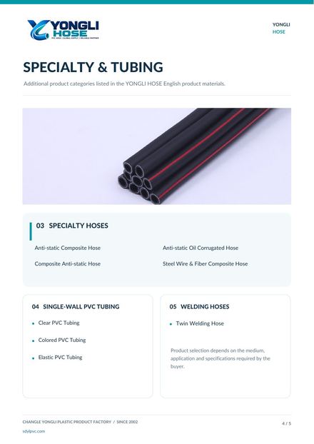 PVC Hose Product Catalog (PDF) — 4 / 5